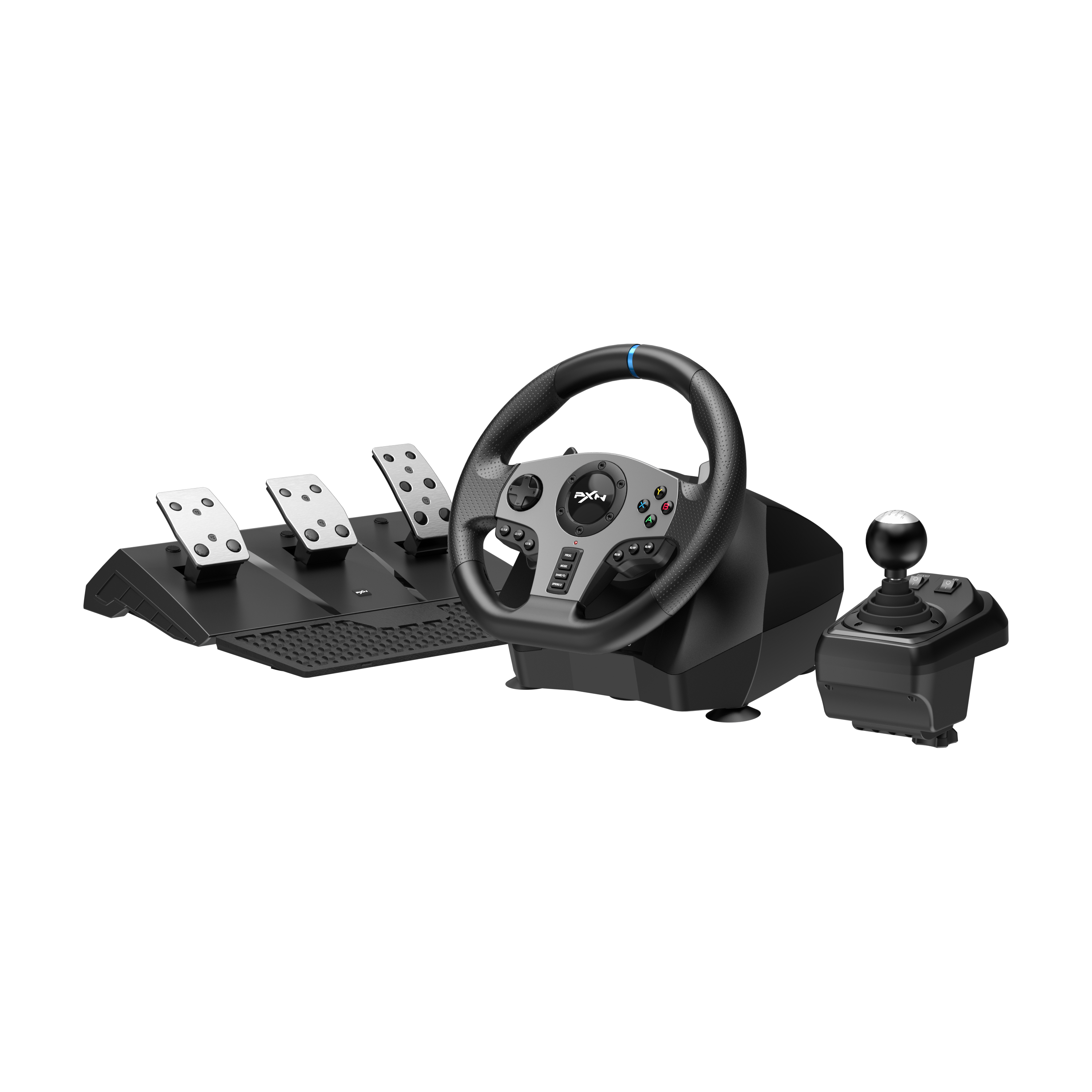 pxn v9 gaming lenkrad mit pedalen und schaltung PXN V9 Gaming Wheel Bundle – 270/900° Steering for PC/PS4/Xbox
