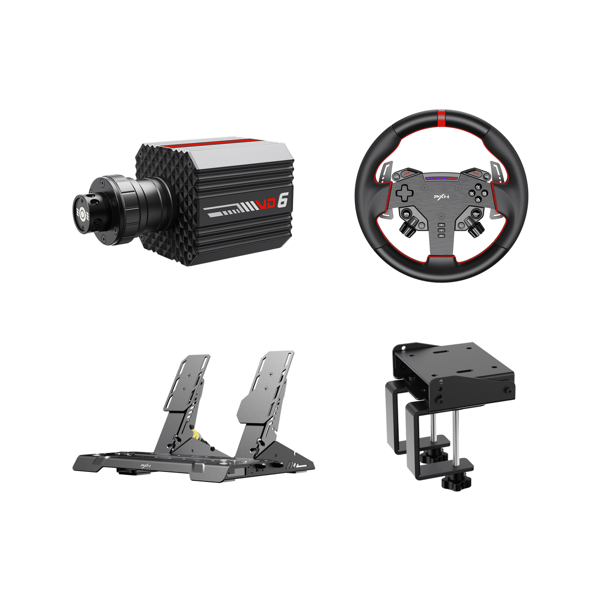 PXN Sim Racing Wheel VD6 Racing Bundle