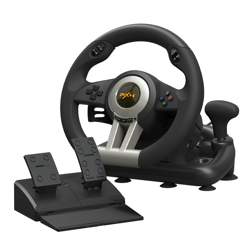 PXN V3 Pro Gaming Wheel – 180° Vibration Steering for PC/PS4/Xbox