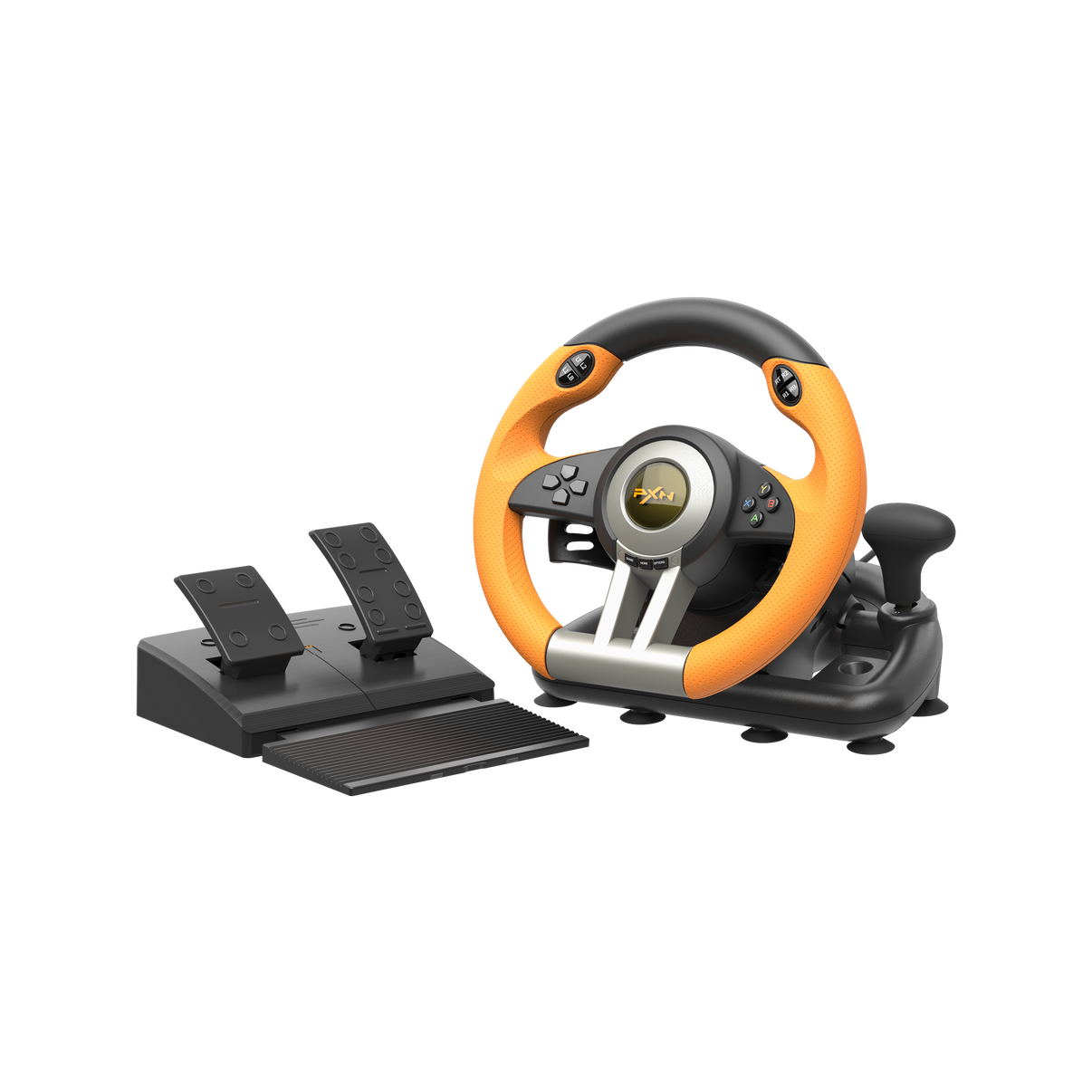 cheap steering wheel and pedals for pc PXN V3 Pro 180 Usb Orange Racing Wheel With Pedals