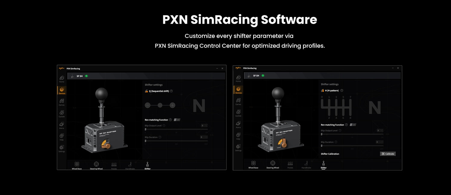 PXN SF SH Sim Sequential Shifter with PXN SimRacing Software