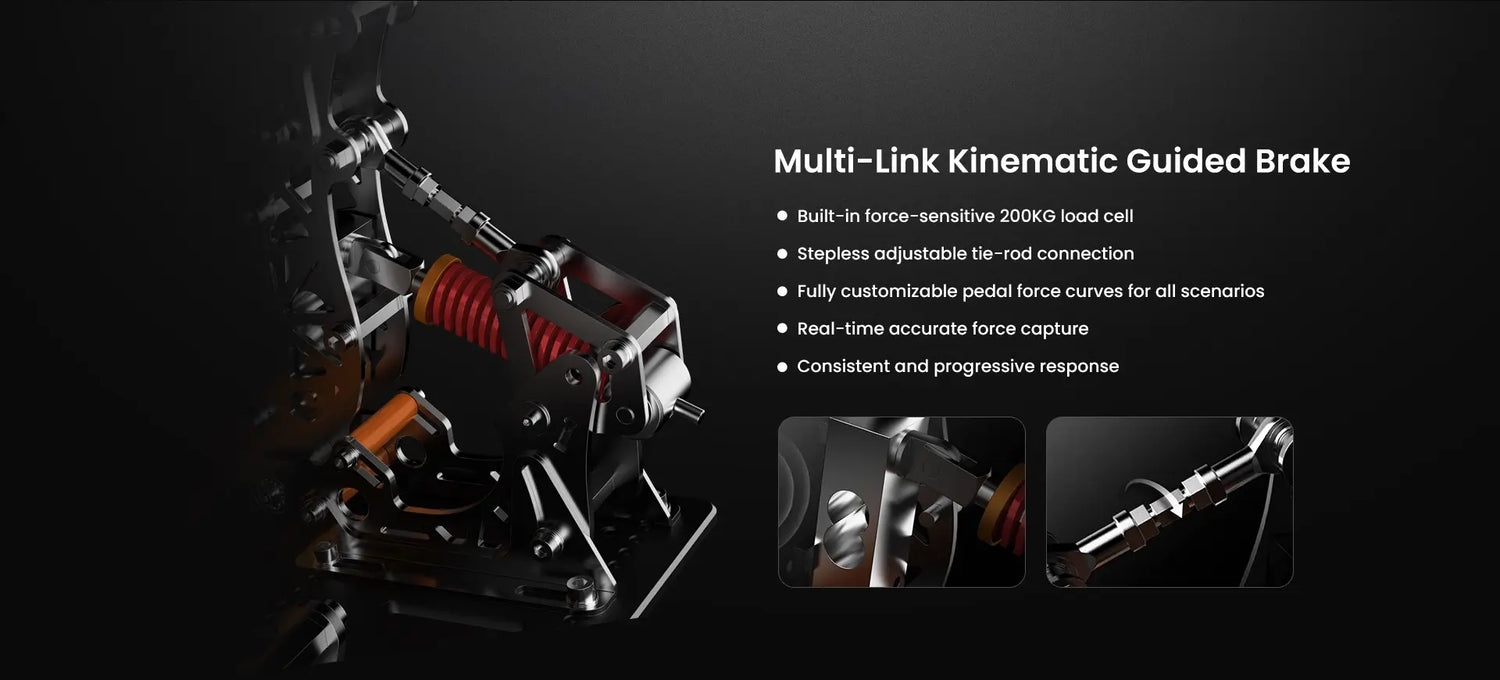 PXN Vector X Sim Racing Load Cell Pedals, Brake with Built-In Force-Sensitive 200kg Load Cell