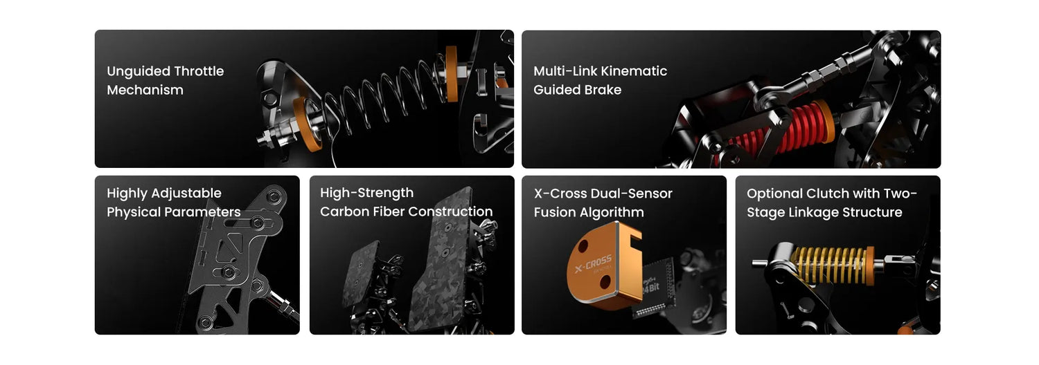 PXN Vector X Sim Racing Pedal Set Key Features