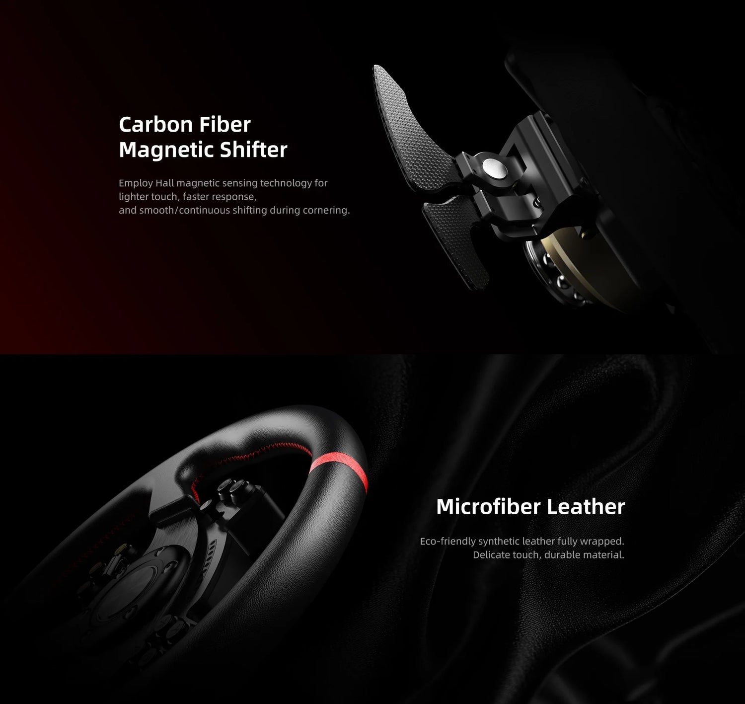 W CS R2 Quick Release Steering Wheel with Carbon Fiber Magnetic Paddle Shifter