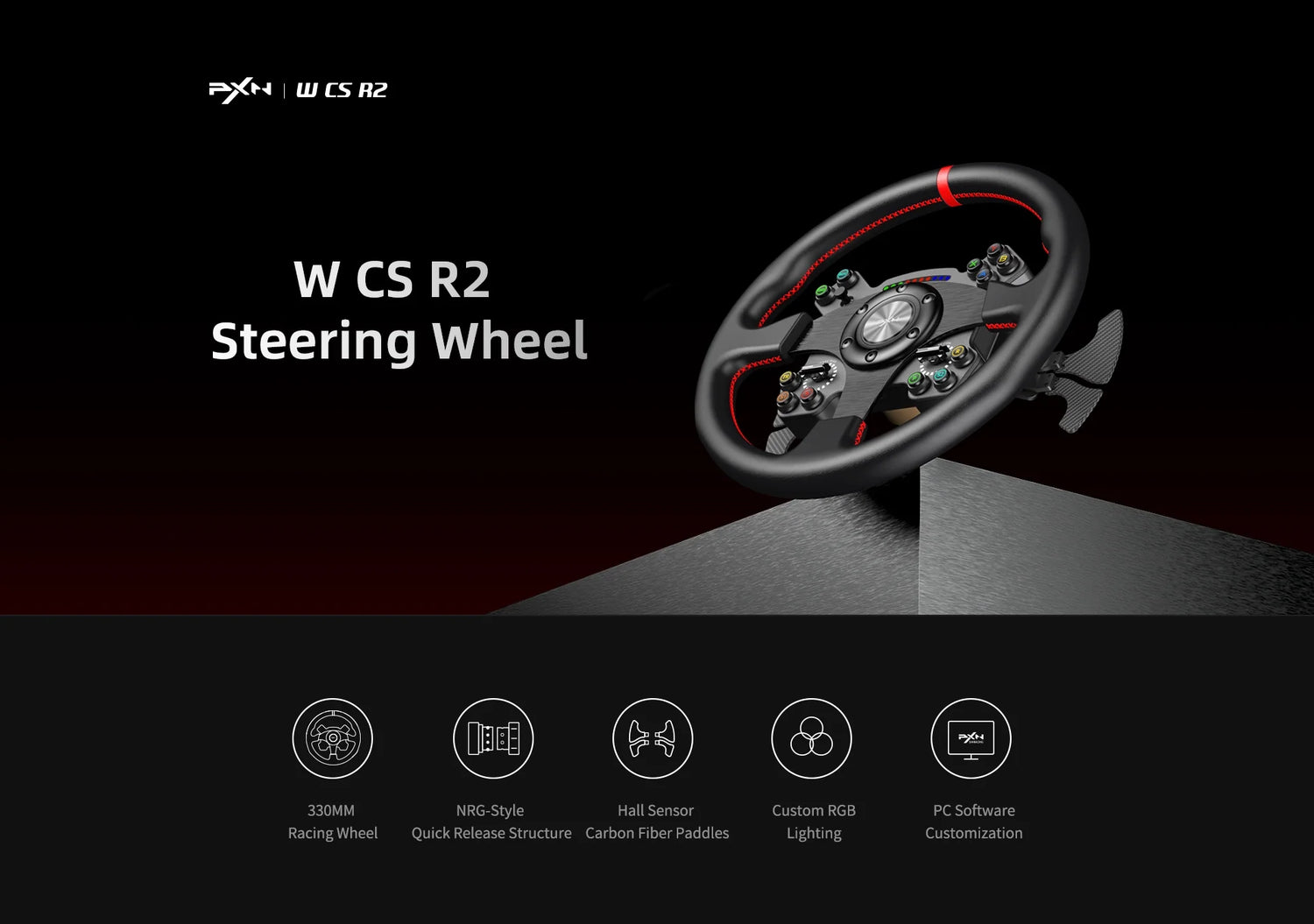 W CS R2 Quick Release Steering Wheel